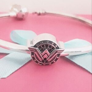 925 Sterling Silver WONDER WOMAN charm Pandora compatible